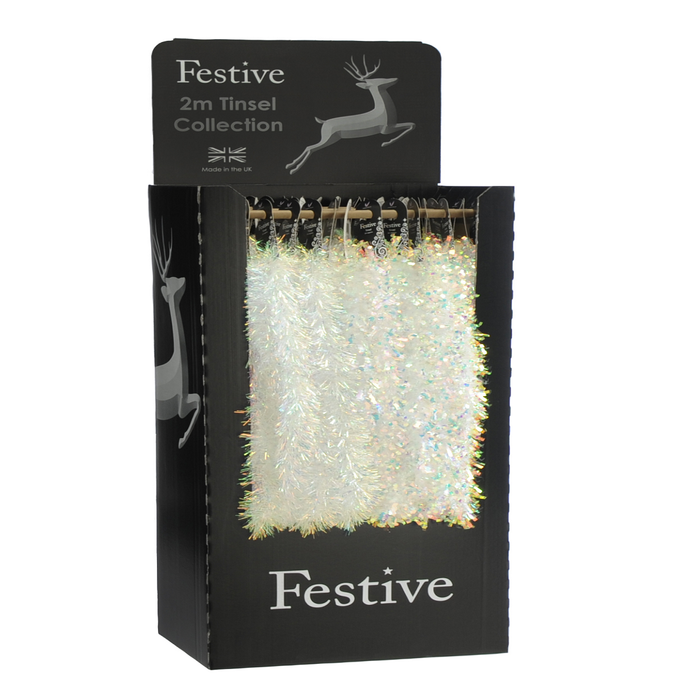 2m Iridescent Christmas Tinsel