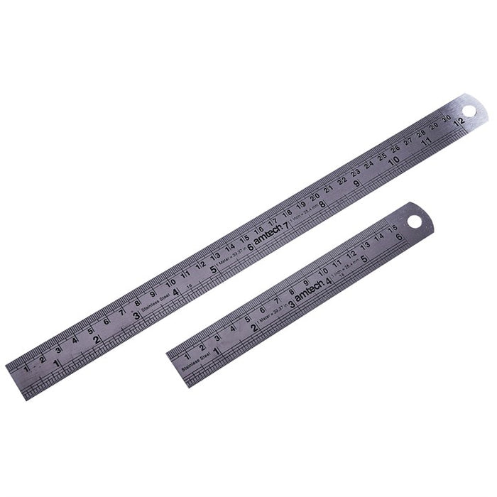 2pc Steel Rule Set