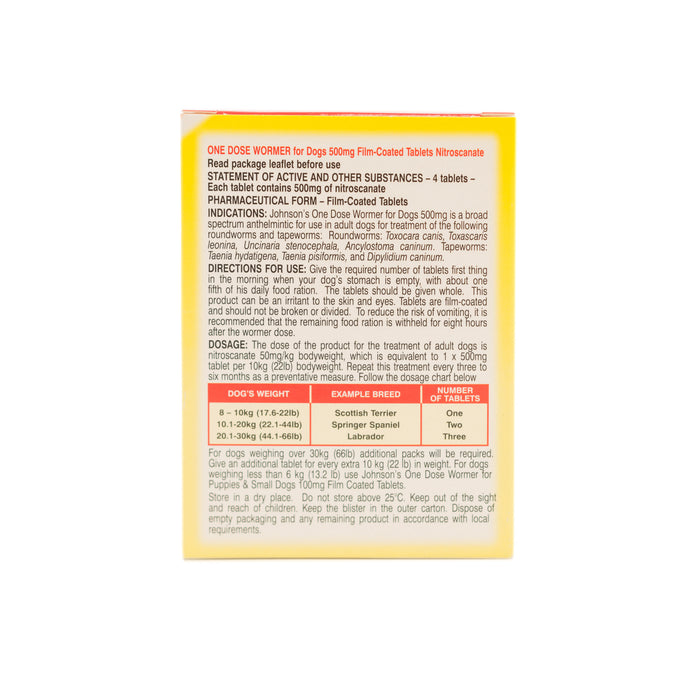 One Dose Wormer For Larger Dogs From 8kg-40kg