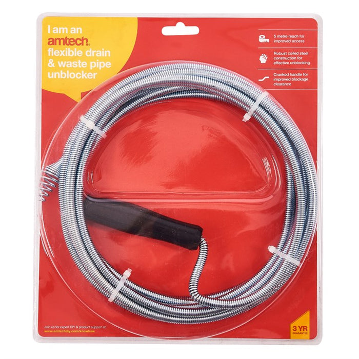 Flexible Drain & Waste Pipe Unblocker