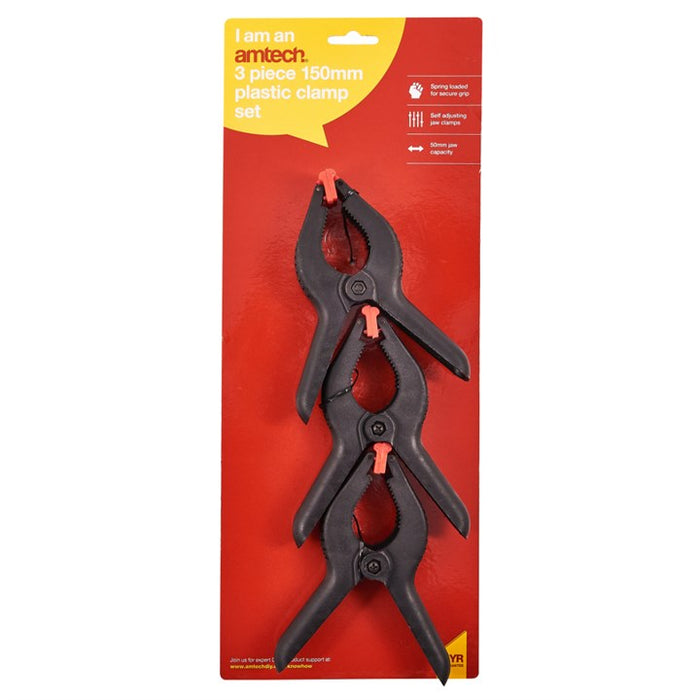 3pc 6'' Plastic Clamps