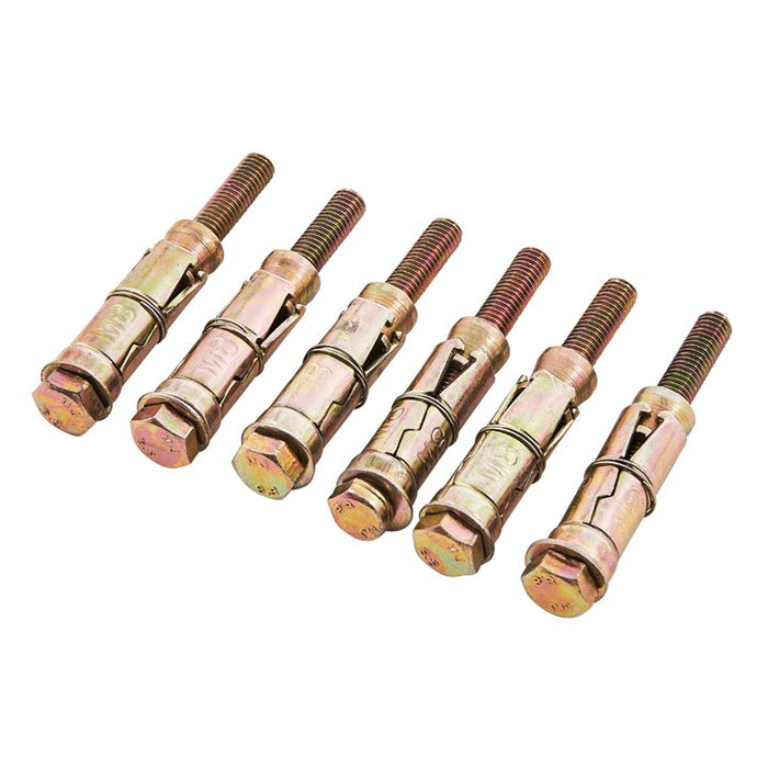 6pc M8 X 75mm Expansion Bolts