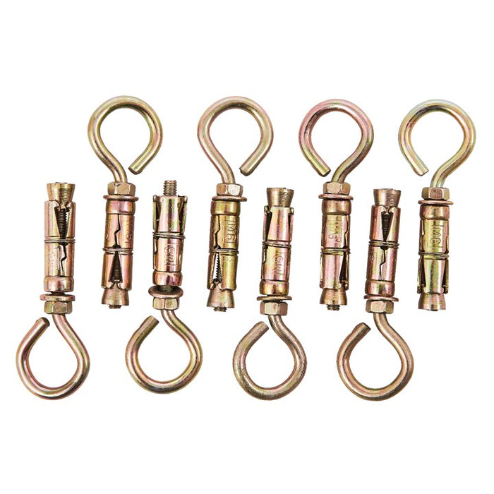 8pc 6mm Closed Hook Bolts