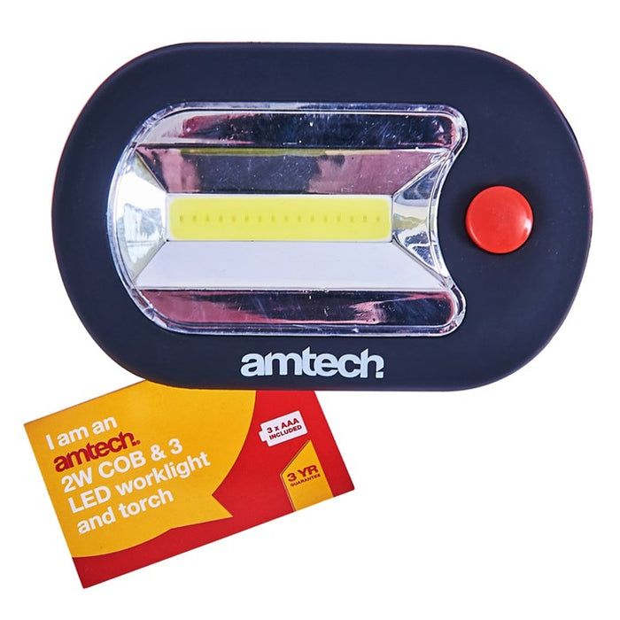 2W COB & 3 LED Worklight And Torch