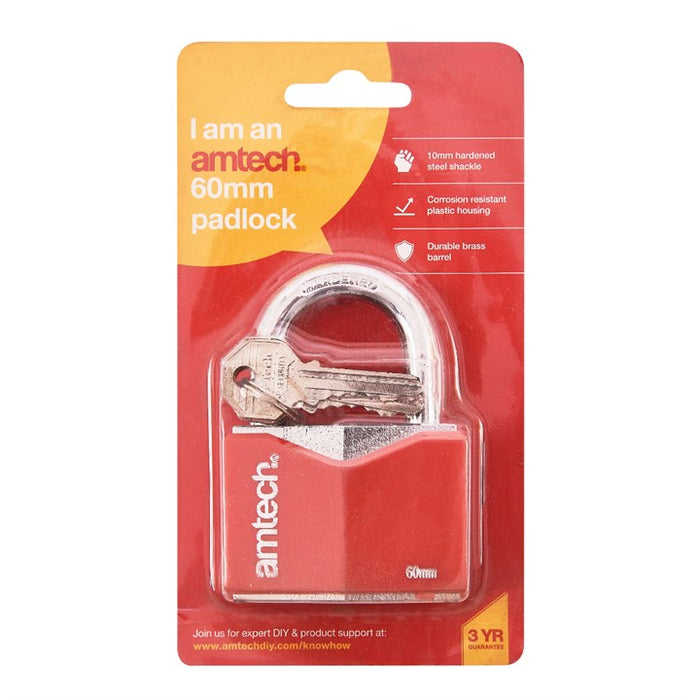 60mm Rhombic Chrome Plated Iron Padlock