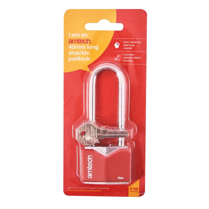 40mm Long Shackle Rhombic Chrome Plated Iron Padlock