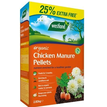 Westland Organic Chicken Manure Pellets 2.25kg + 25% Extra Free