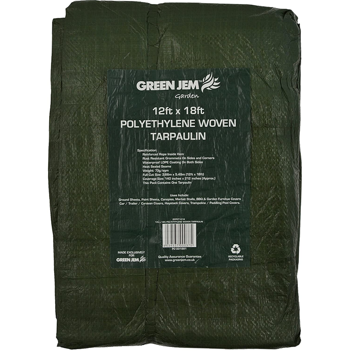 Standard Polyethylene Woven Tarpaulin, 12ft x 18ft