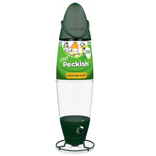 3 Port Peckish Seed & Nyjer Feeder