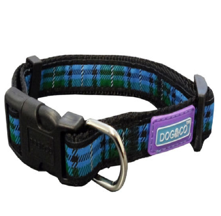 Tartan Dog Collar - Blue
