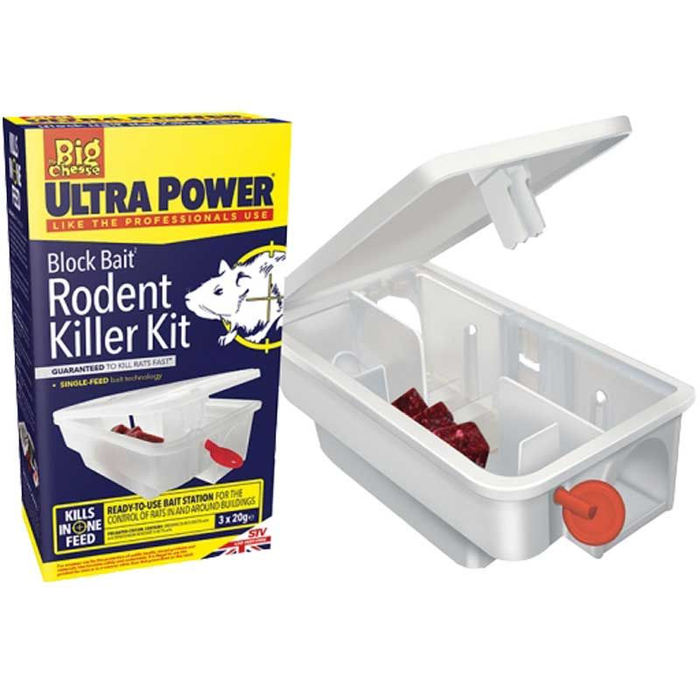 The Big Cheese Ultra Power Block Bait Rodent Killer Kit