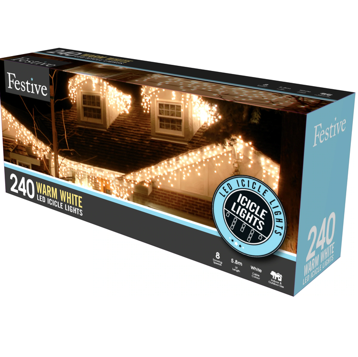 240 LED Icicle Lights