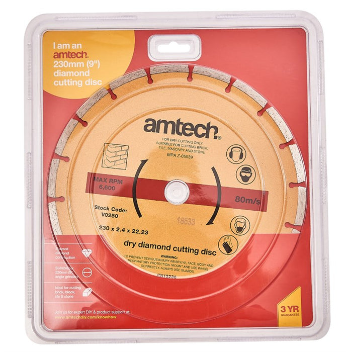 230 X 2.4mm Segmented Diamond Cutting Disc