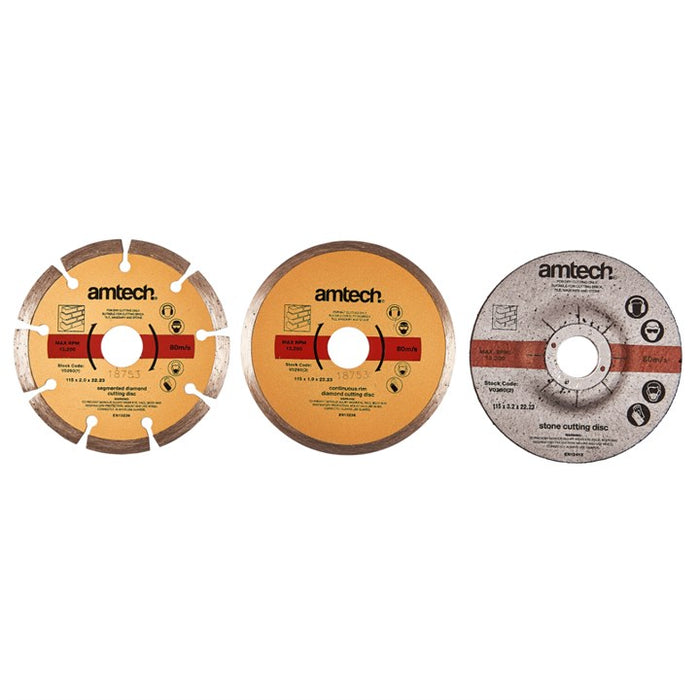 3pc Diamond & Cut Off Blade Set
