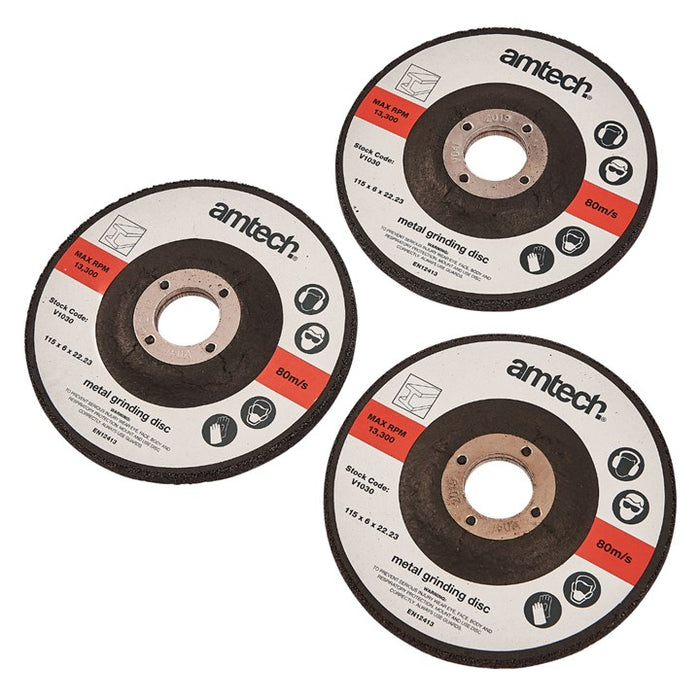 3pc 115mm Metal Grinding Disc