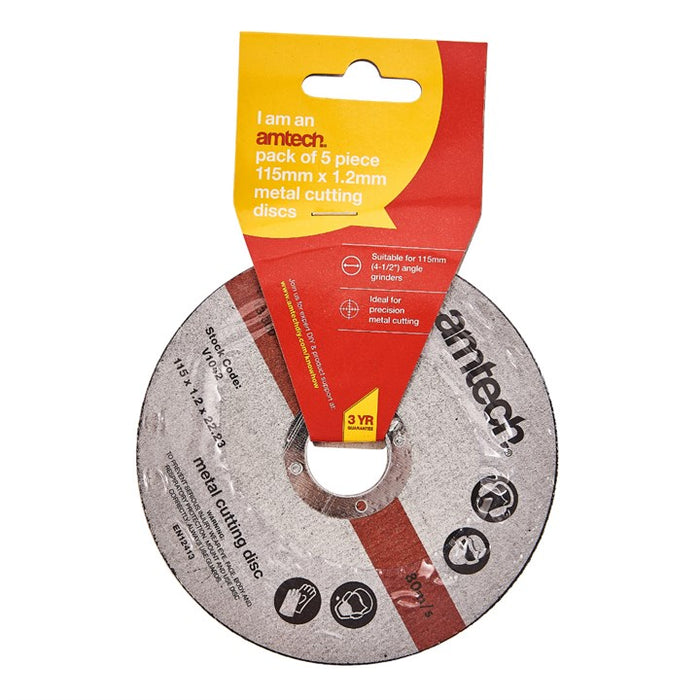 5pc 1.2mm X115mm Metal Cutting Discs