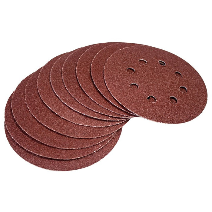 10pc Circular Sanding Sheet Set (P60 Grit, Dia 125mm)
