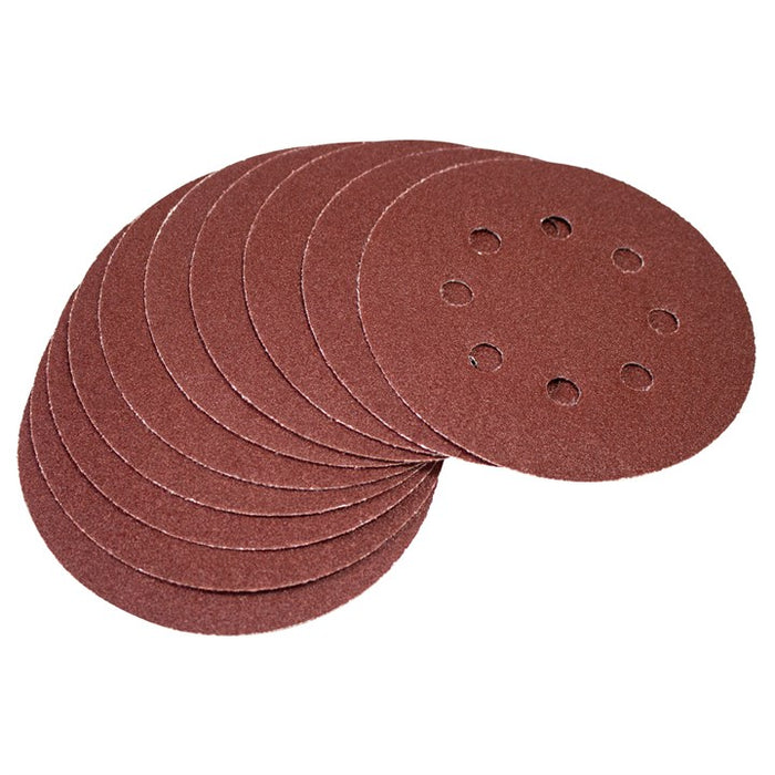 10pc Circular Sanding Sheet Set (P120 Grit, Dia 125mm)