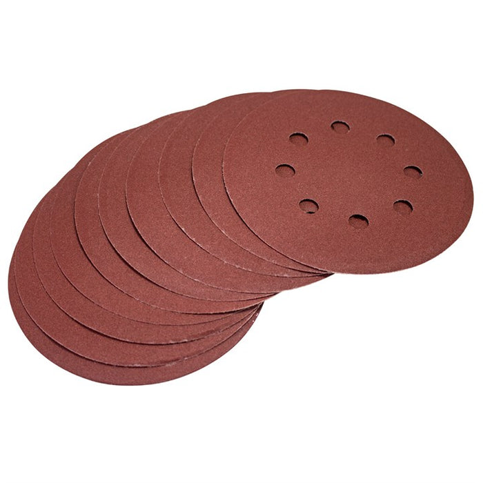 10pc Circular Sanding Sheet Set (P240 Grit, Dia 125mm)
