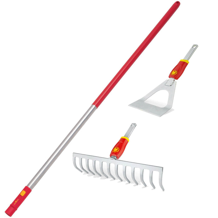 Wolf Garten Multi Change Soil Rake and Dutch Hoe Set