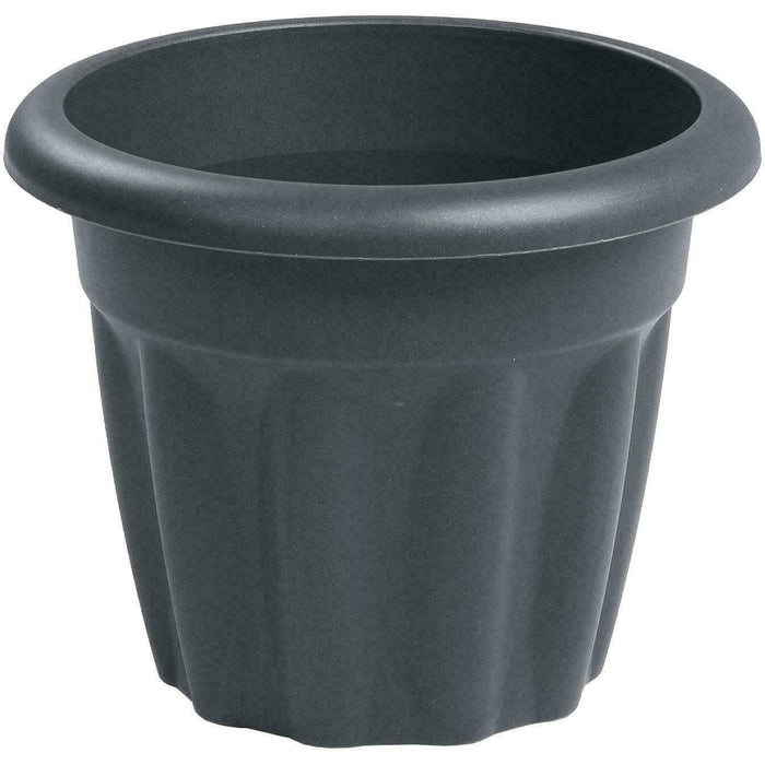 Vista Round Garden Planter Slate