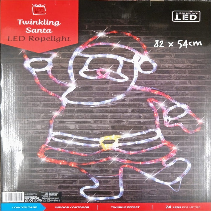 Twinkling Santa LED Rope light