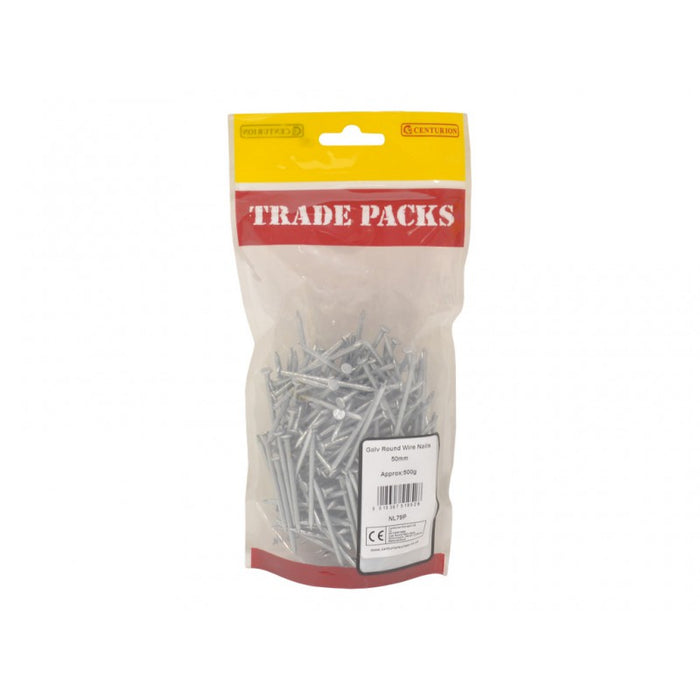 Round Wire Nails - Galvanised - 50mm (500g)