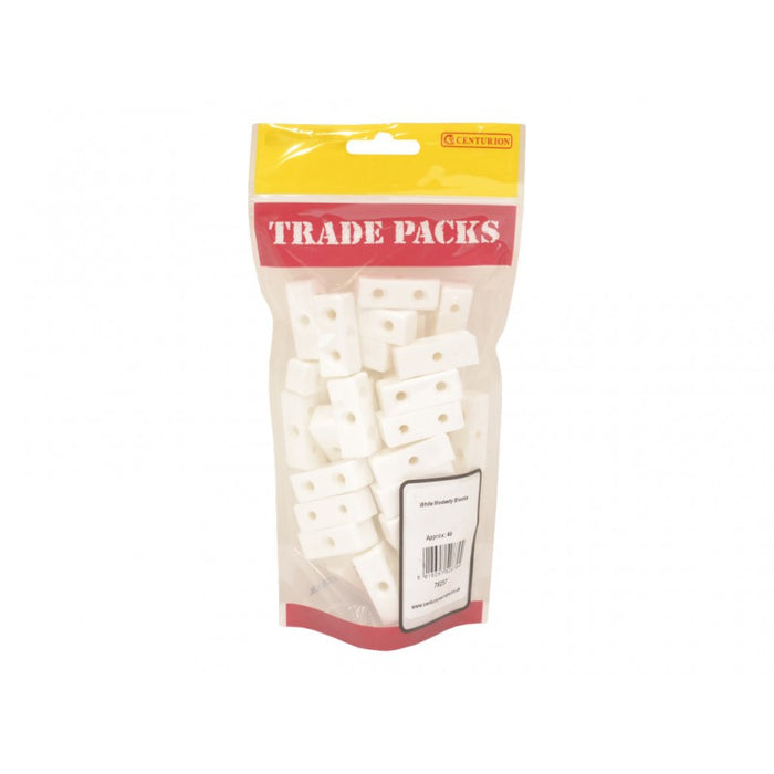 Modesty Blocks - White Nylon - 35mm (40 PK)