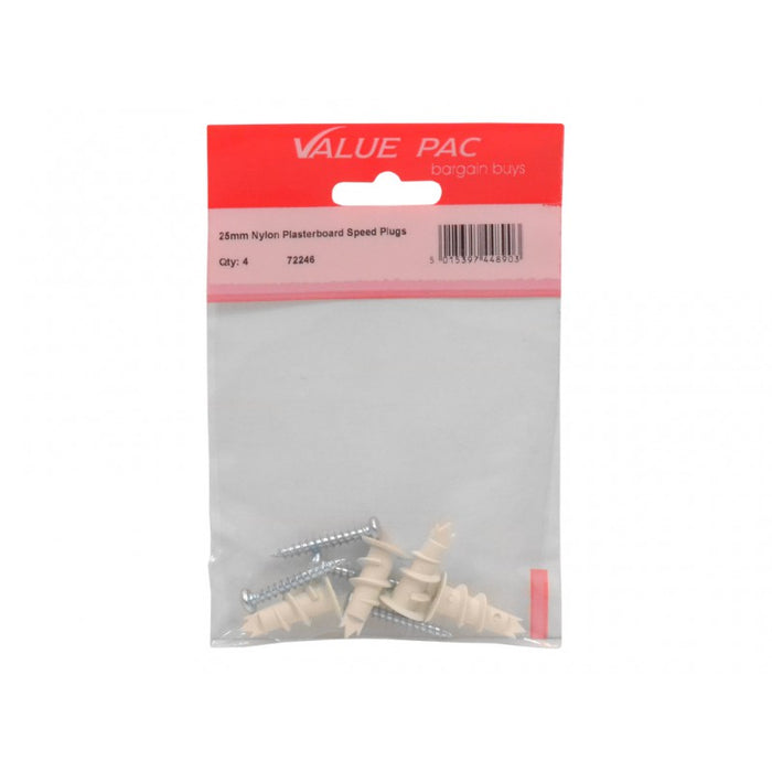 35mm Nylon Plasterboard Speed Plugs