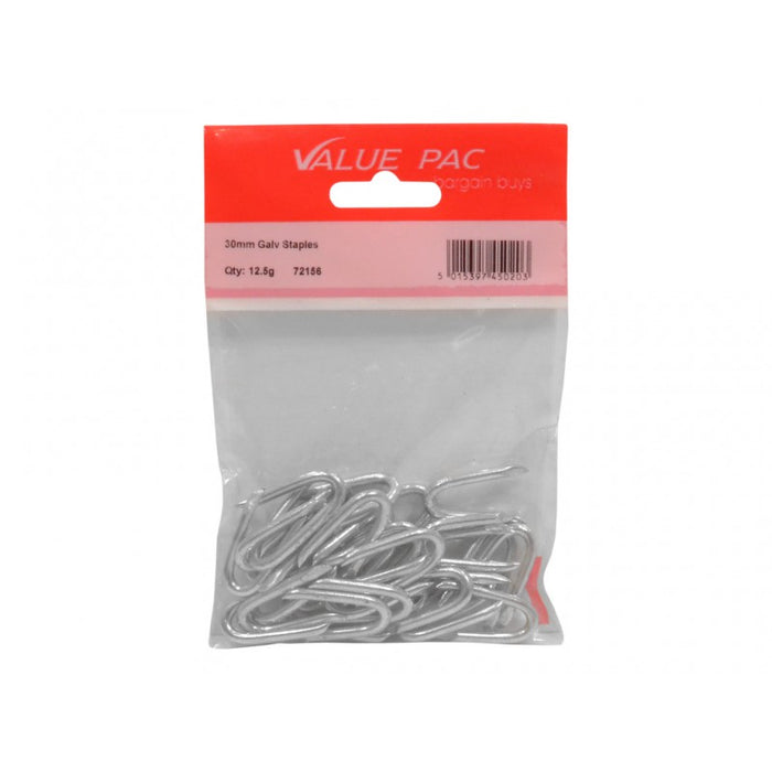 30mm Galv Staples 100g