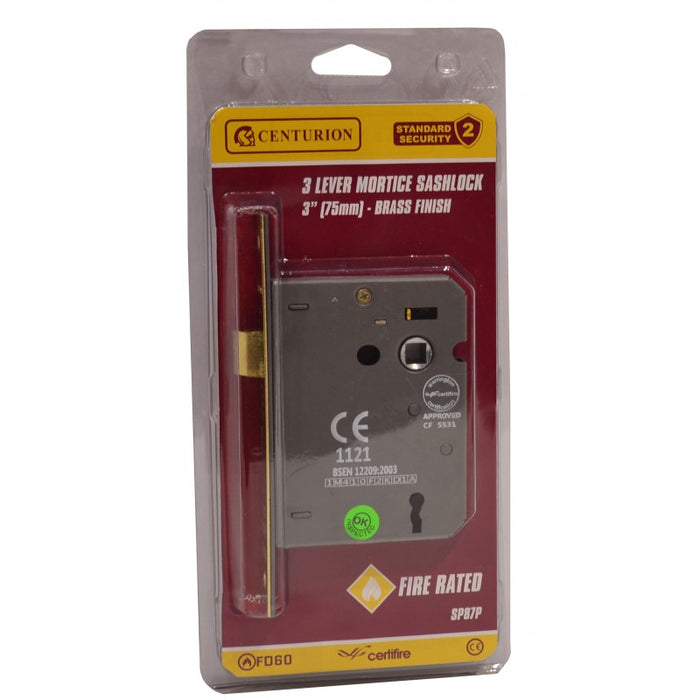 75mm (3") EB 3 Lever Mortice Sashlock