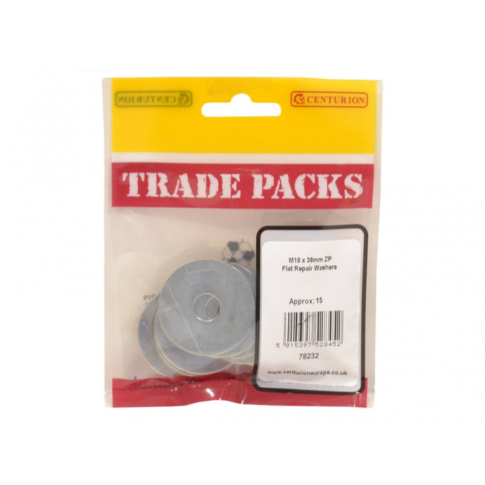 Flat Repair Washers - ZP - M10 x 38mm (15 PK)