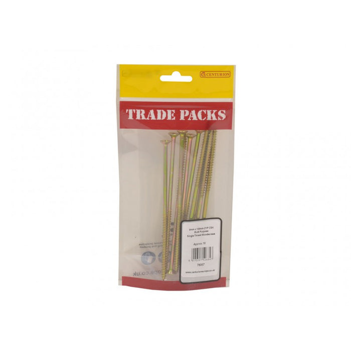 Pozi Multi Purpose Countersunk Woodscrews - ZYP - 6mm x 150mm (10 PK) Product Code: 78067