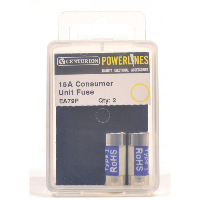 15 Amp Consumer Unit Fuse (Pack of 2)