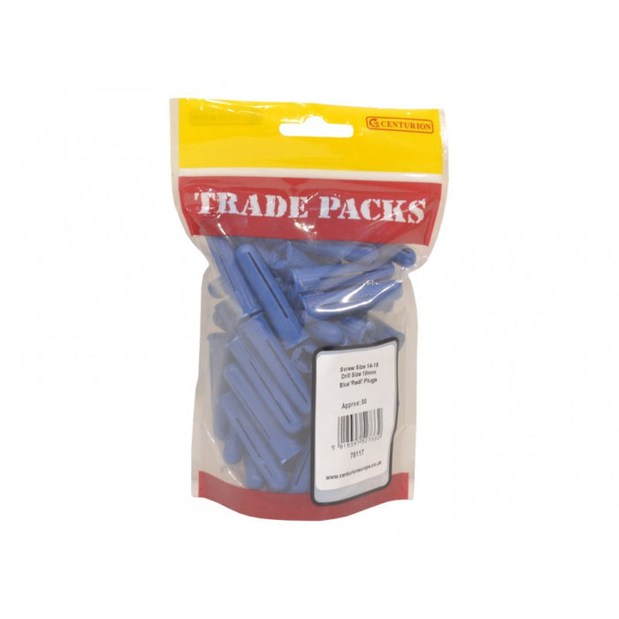 Plugs - Blue - 14-18 Drill 10mm (50 PK)
