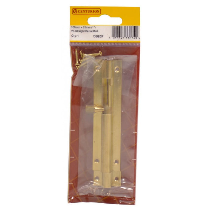 100mm x 25mm (1") PB Straight Barrel Bolt