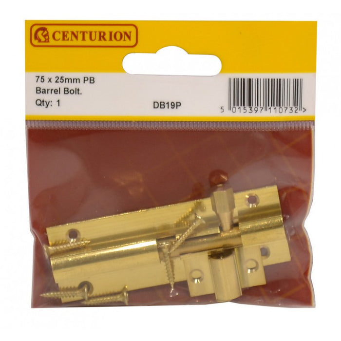 75mm x 25mm (1") PB Straight Barrel Bolt