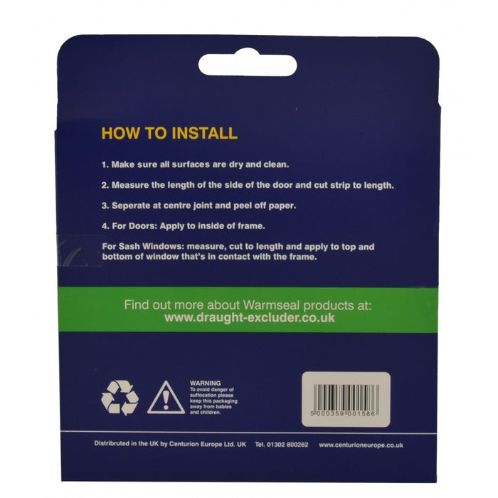 5m Brown 'P' Profile Longlife Foam Draught Excluders