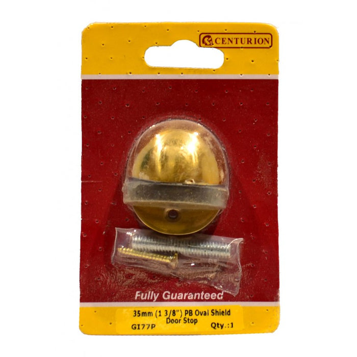 35mm (1 3/8") PB Oval Shield Door Stop