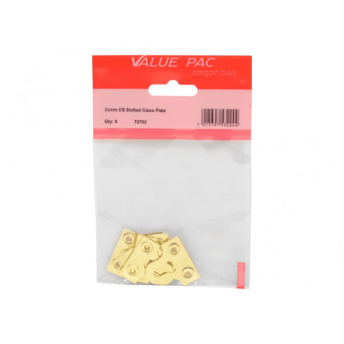 32mm EB Slotted Glass Plate 6pk