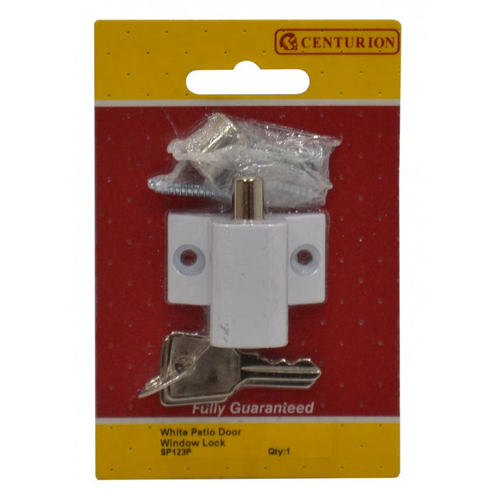 45mm x 35mm White Patio Door/Window Lock