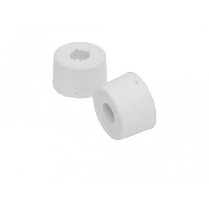 35mm White Plastic Door Stops 2pk