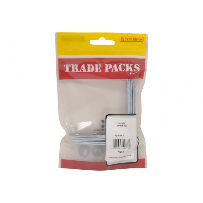 Corner Brace - ZP - 75mm (5 PK)