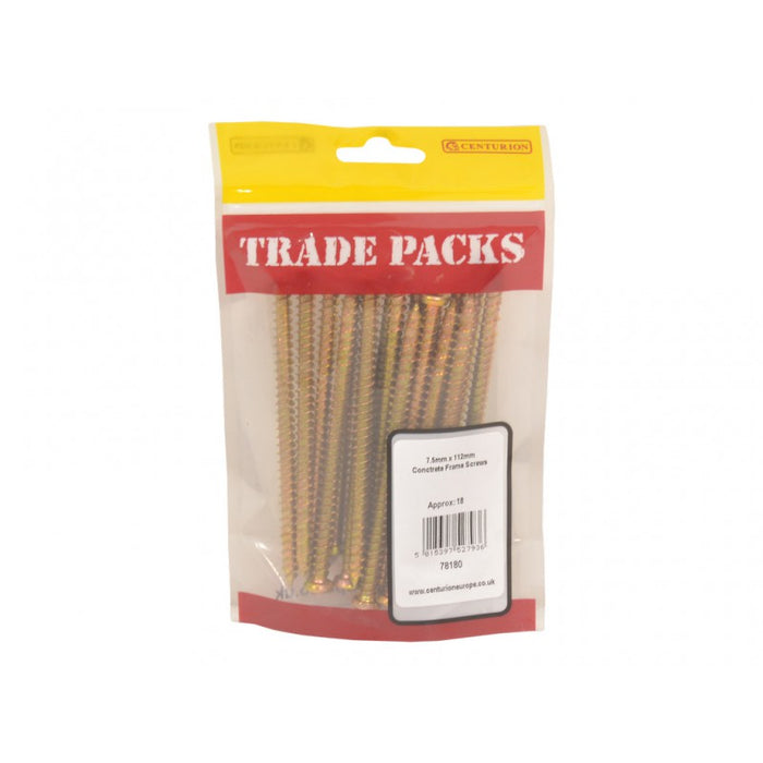 Concrete Frame Screws - ZYP - 7.5mm x 112mm (18 PK)