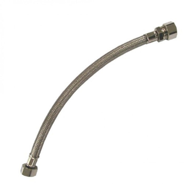 15mm x 1/2" BSP x 300mm Armoured Flexible Cable