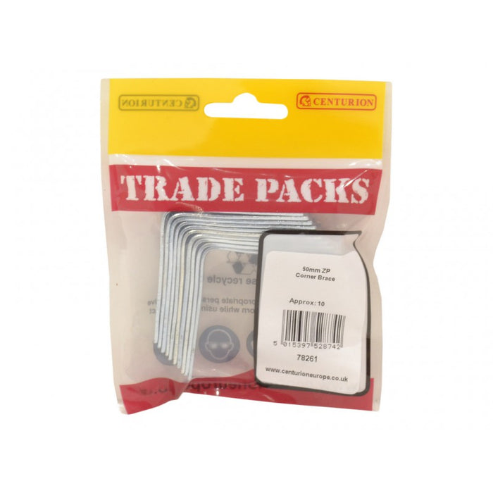 Corner Brace - ZP - 50mm (10 PK)