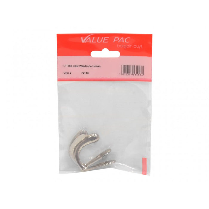 CP Die Cast Wardrobe Hook 1pk