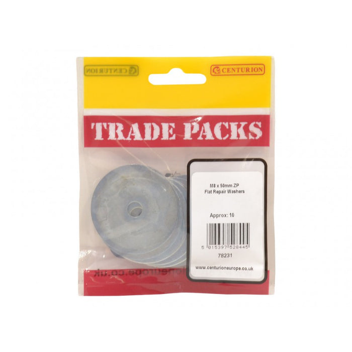 Flat Repair Washers - ZP - M8 x 50mm (10 PK)
