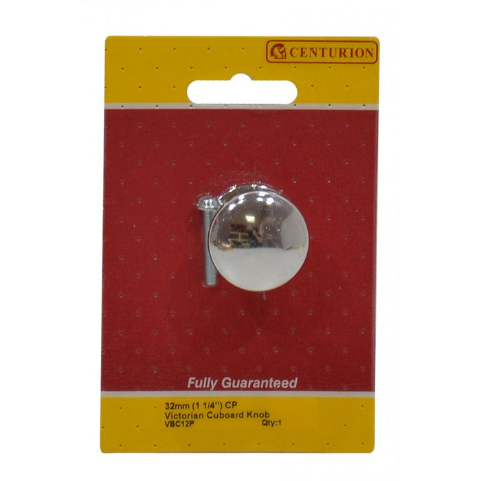 32mm (1 1/4") CP Victorian Cupboard Knob