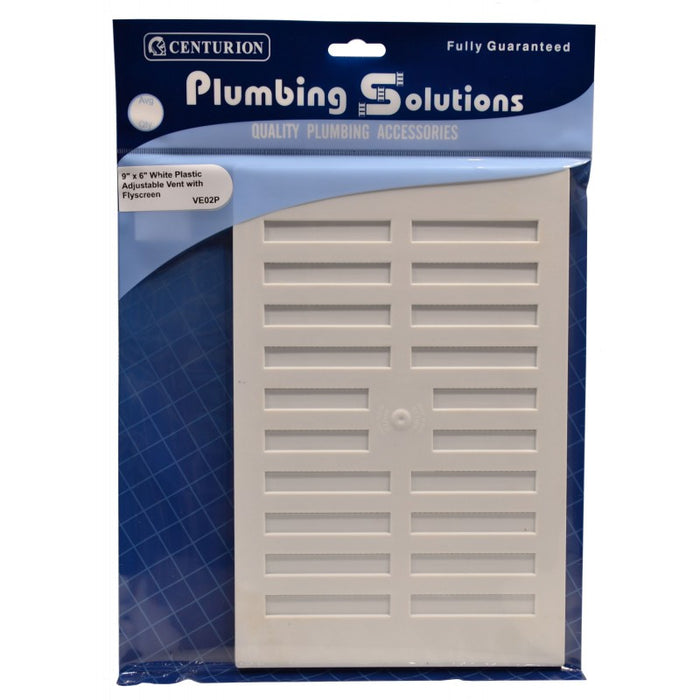 Plastic Hit & Miss Vents - White - 229 x 152mm